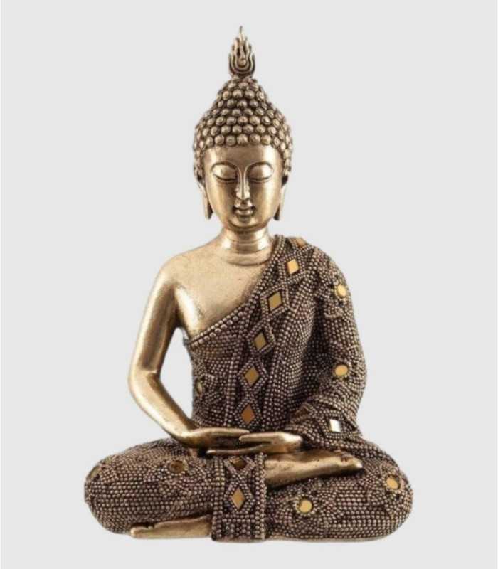 Boeddha-beeldje van hars ter decoratie