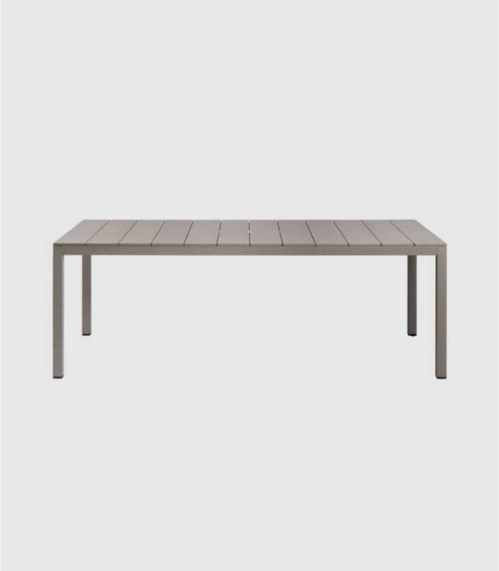 TAFEL RIO ALU FIX, TAFELFORMAAT 210x85, TAFEL TORTORA KLEUR