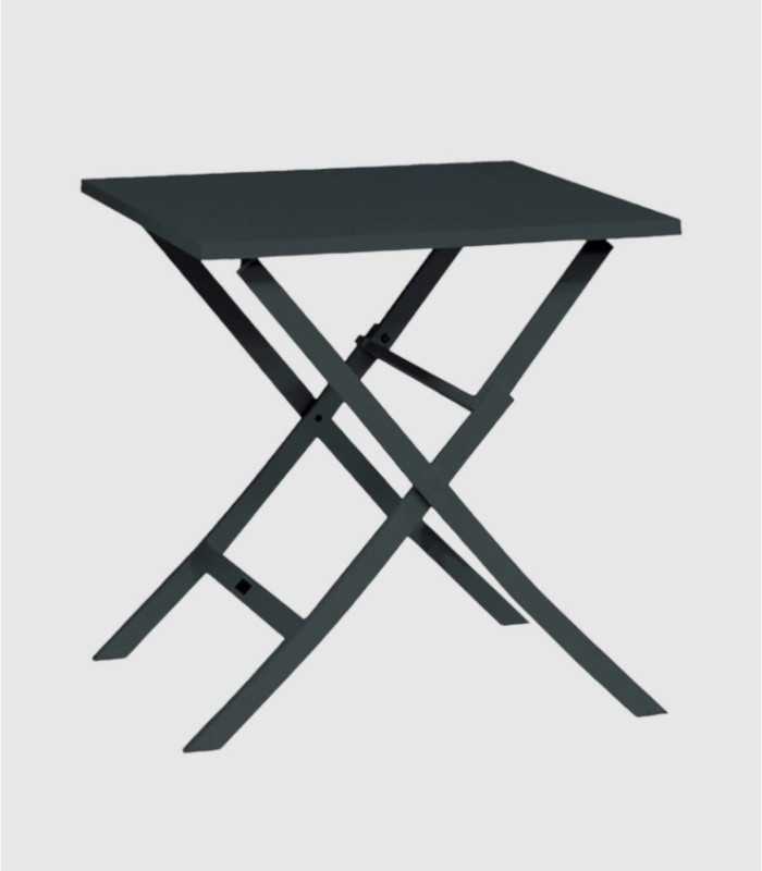 Volga black folding square table