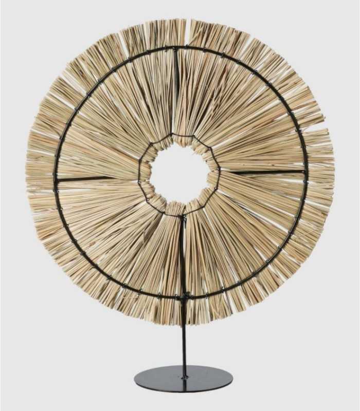 Decoratie met een cirkel van stro