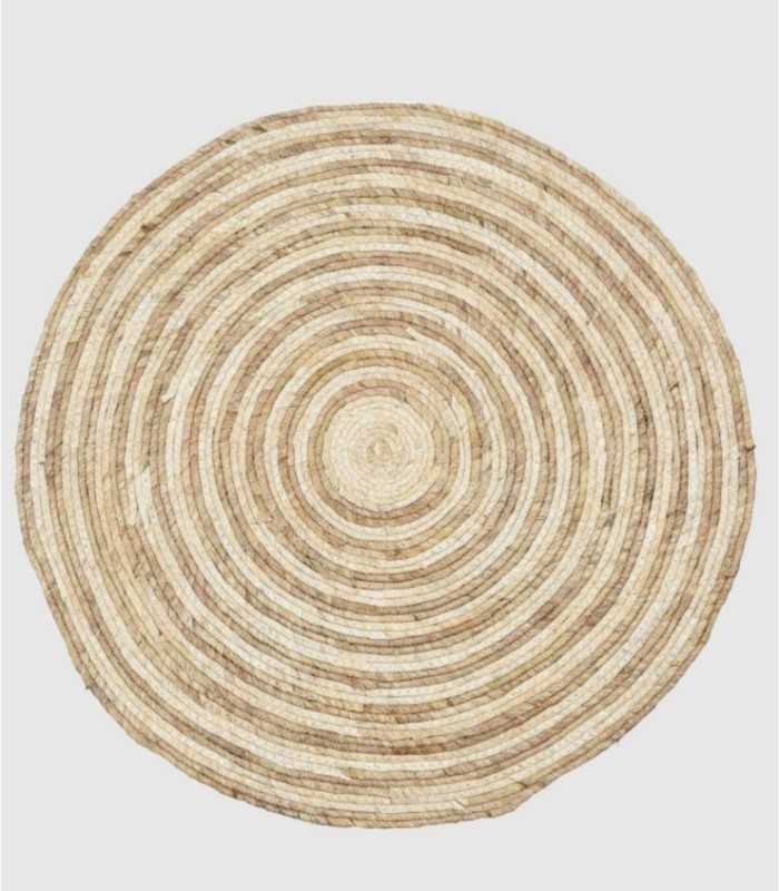 round seaweed rug