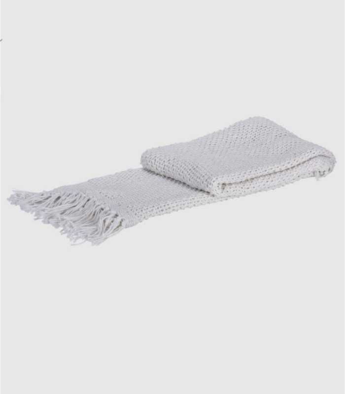 Gray crochet blanket