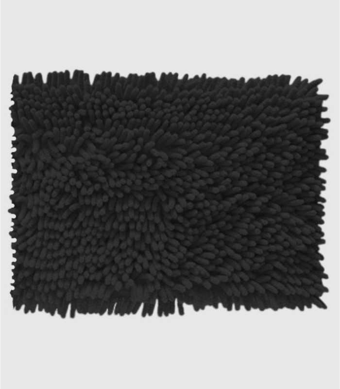Alfombra de baño negro Shaggy