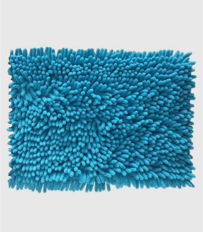 Harige turquoise badmat