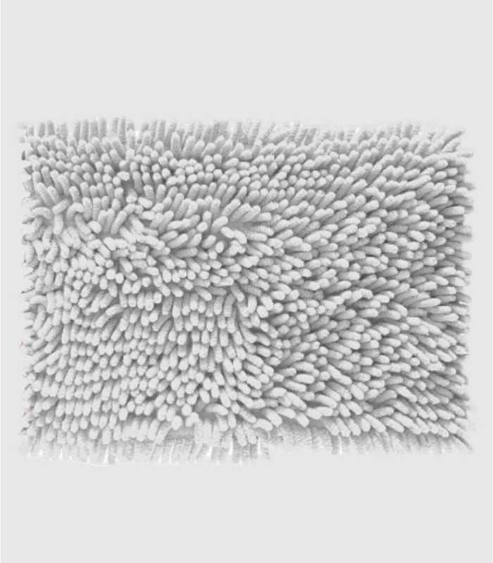 Silver Gray Shaggy Bath Mat