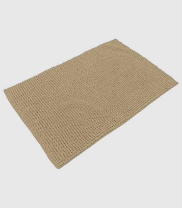 Beige chenille vloerkleed