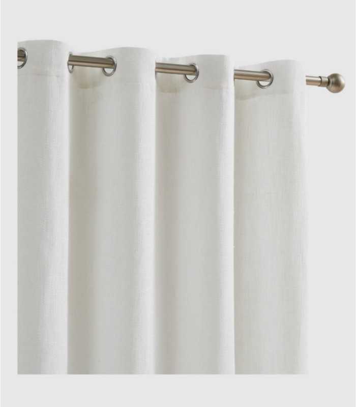 Rustic White Curtain with Eyelets