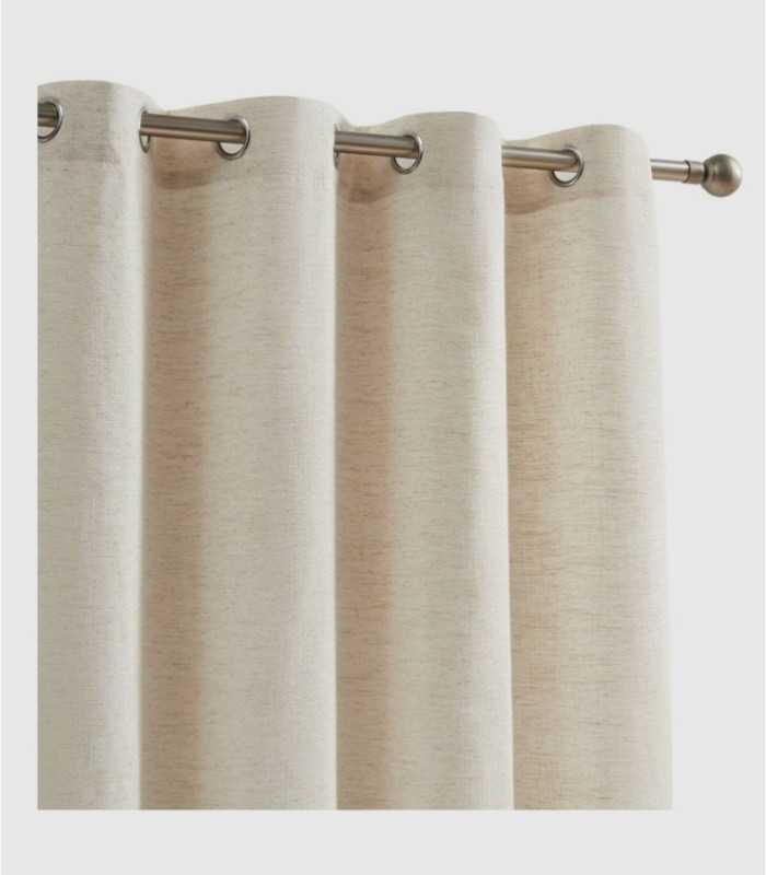 Cortina Rústica color Crudo con Ollaos