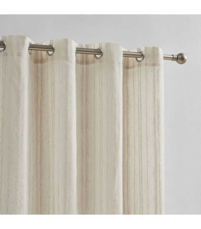 Ecru Stripe Linen Curtain
