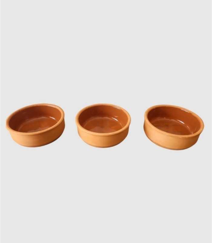 Set van 3 bruine ramekins