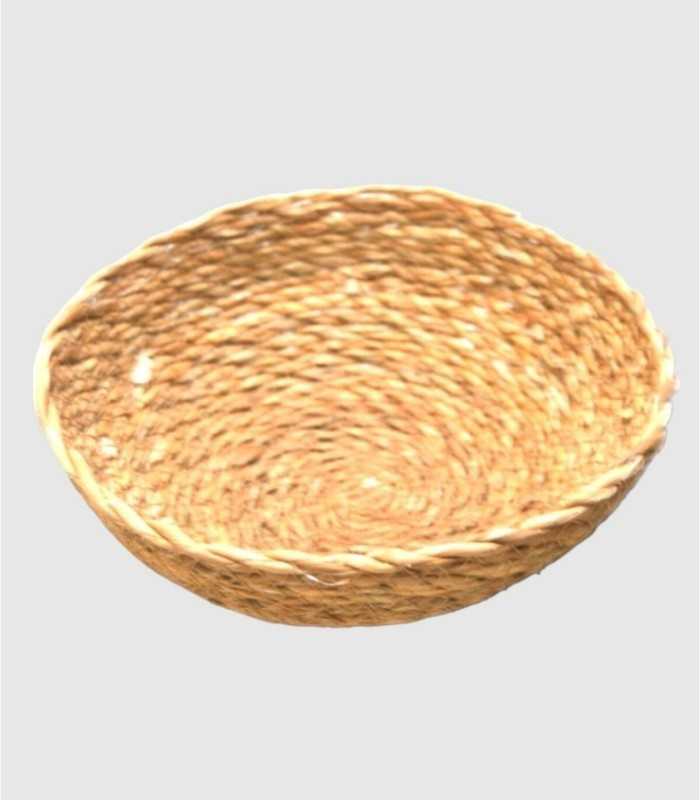 Small round wicker bowl