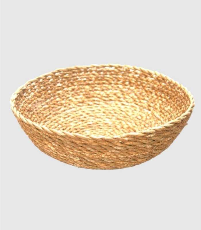 Large round wicker bowl