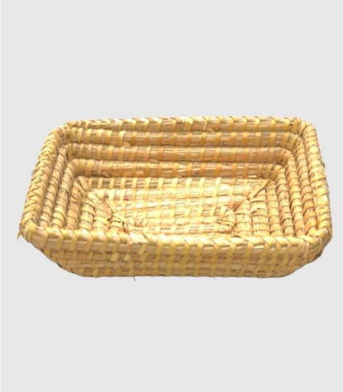 Cesta de mimbre rectangular pequeña