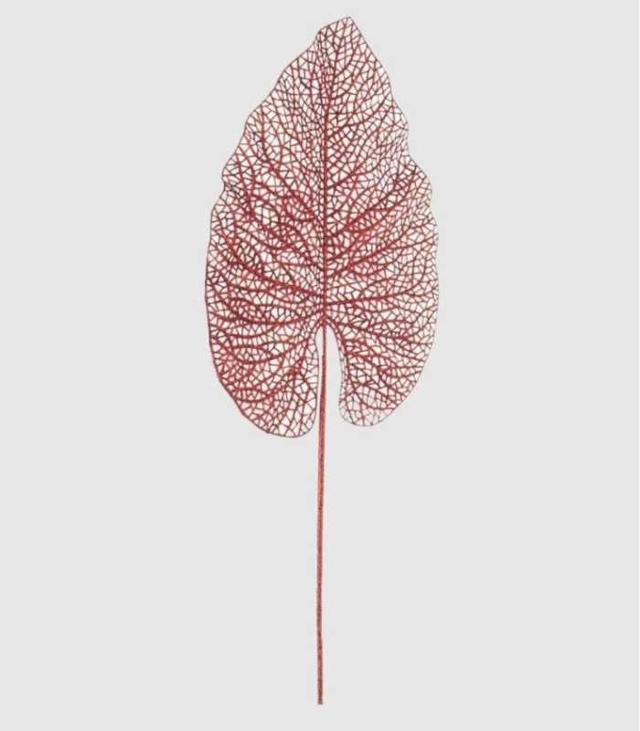 Christmas decoration rose gold leaf for bouquet or center table 64x22cm.