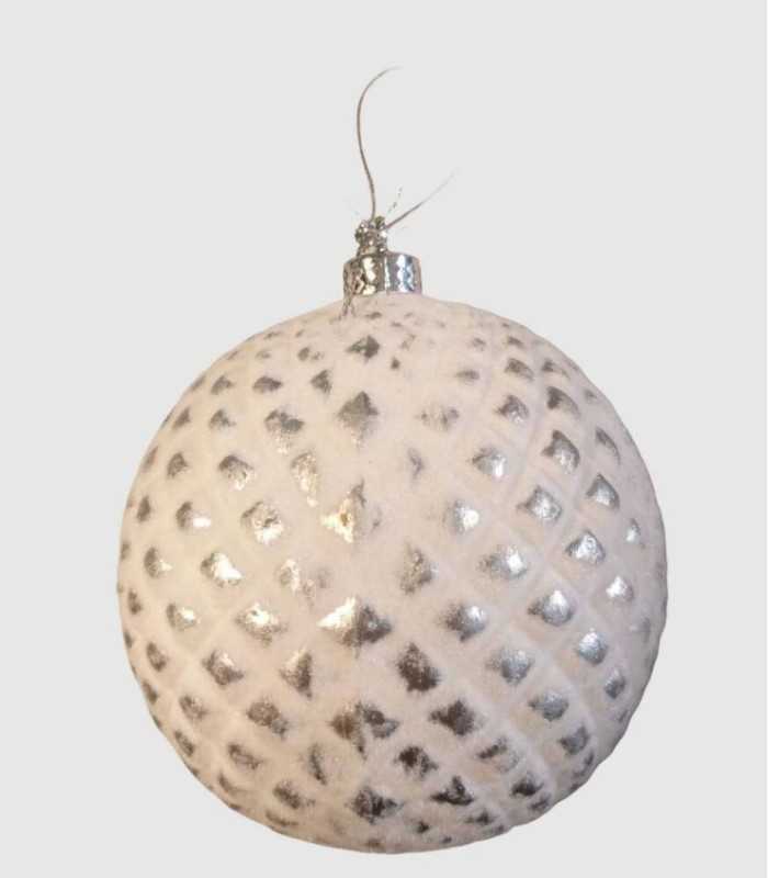 Christmas ball with diamond pattern, 10cm.