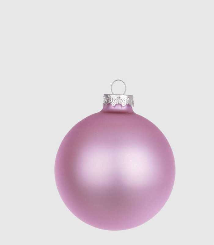 ondoorzichtige roze kerstbal