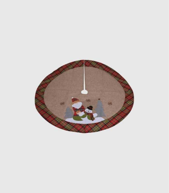 Kerstboomrok jute materiaal Kerstdecoratie