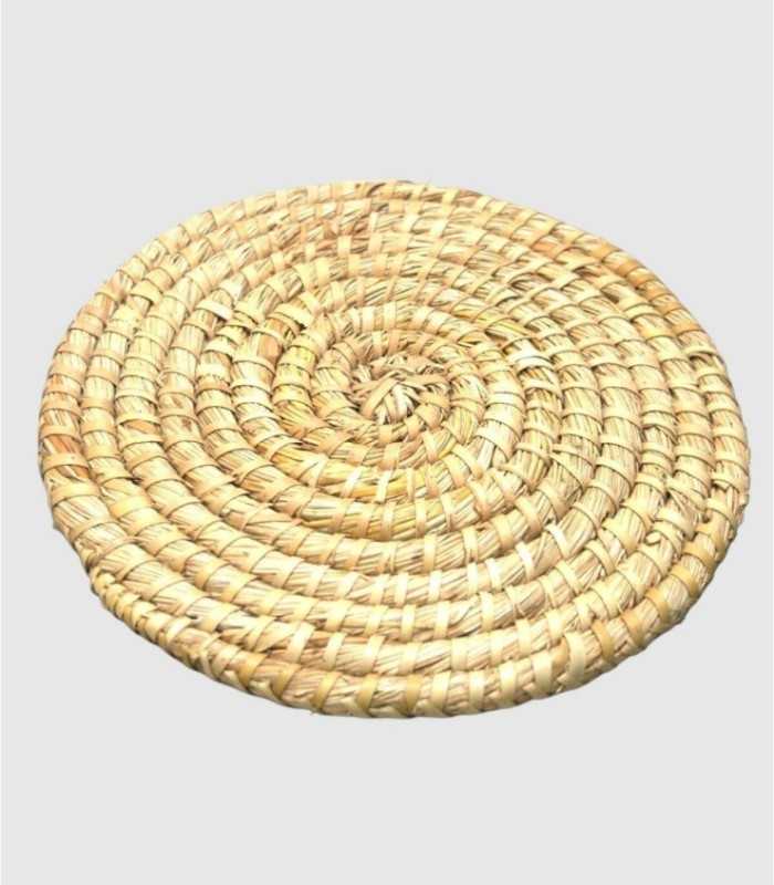 Small round wicker trivet