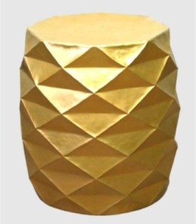 Golden rhombus aluminum stool
