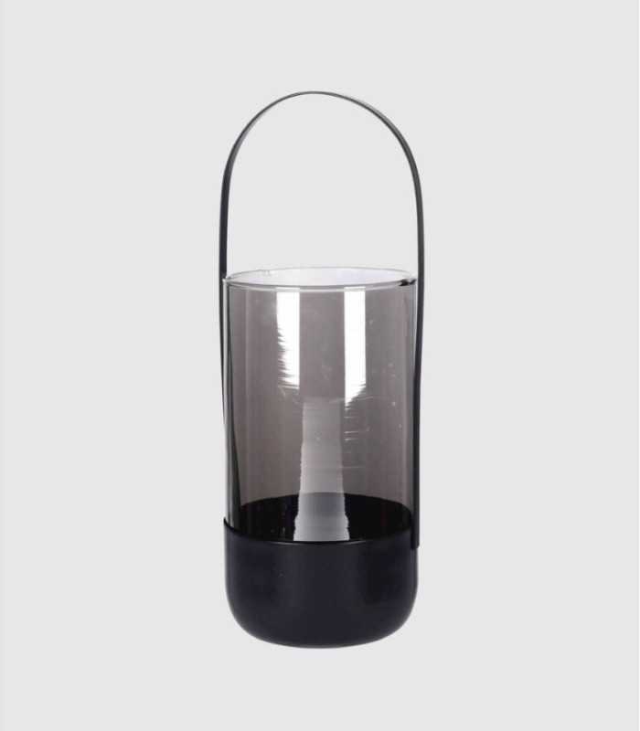 Modern lantern made of glass and metal