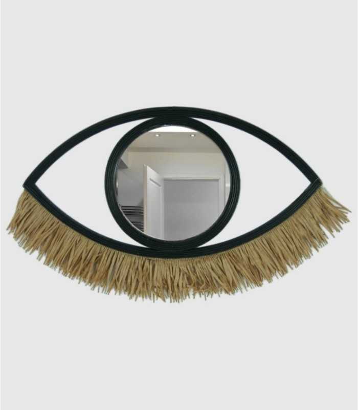 Espejo Ilana Mimbre Diseño Rústico para cualquier estancia