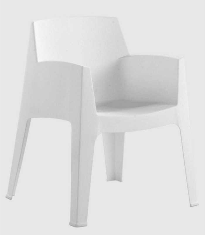 Silla apilable blanca Master